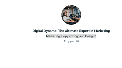 Digital Dynamo: The Ultimate Expert in Marketing, Copywriting, and Design