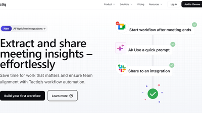 Tactiq AI Workflows - Automate Post-Meeting Tasks with AI
