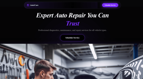 Auto repair website template