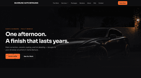 Automotive detailing service website