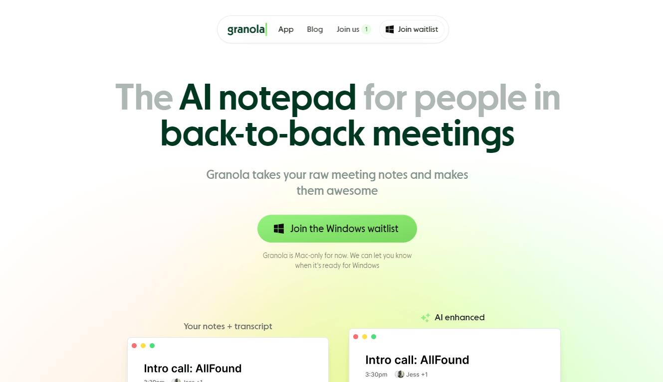 Granola - The AI Notepad for Back-to-Back Meetings