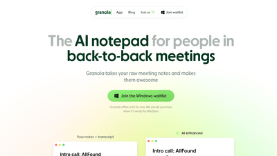 Granola - The AI Notepad for Back-to-Back Meetings