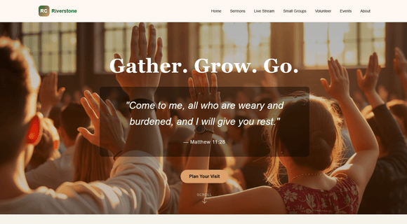 Church website template