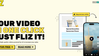 Fliz - Turn Your Articles, Products, and Ads into Captivating Videos with AI