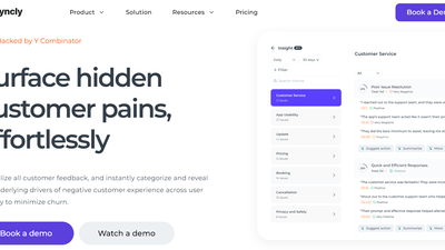 Syncly - Uncover Real Customer Pains and Automate Customer Feedback