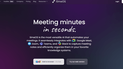 timeOS - Time Management AI Tool