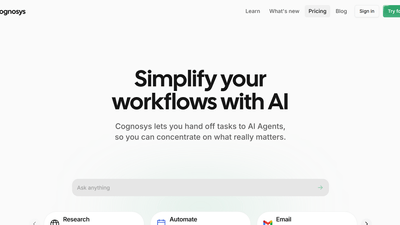 Cognosys - AI Agent to Simplify Your Tasks and Workflows