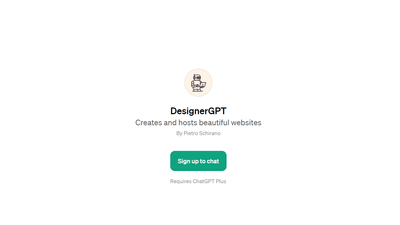 DesignerGPT - ChatGPT Plugin for Website Building and Hosting 