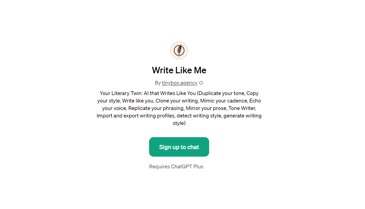 Write Like Me - Your Literary Twin