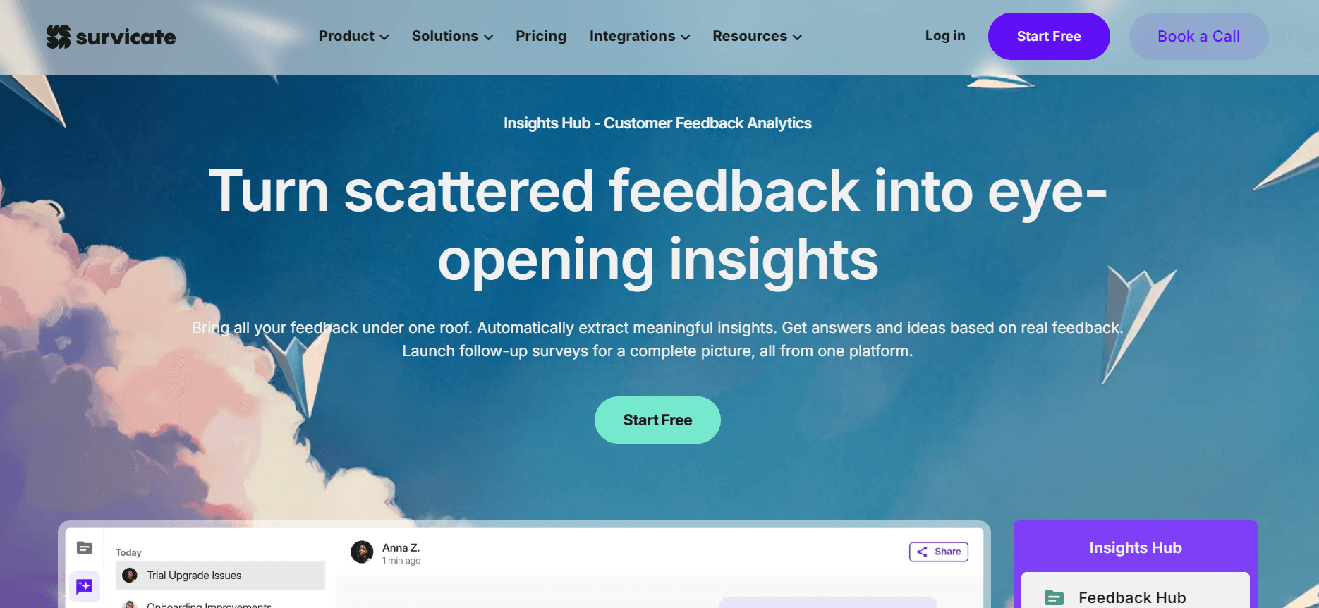 Insights Hub by Survicate - AI Analytics Tool for Customer Feedback