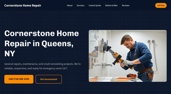 Handyman website template 