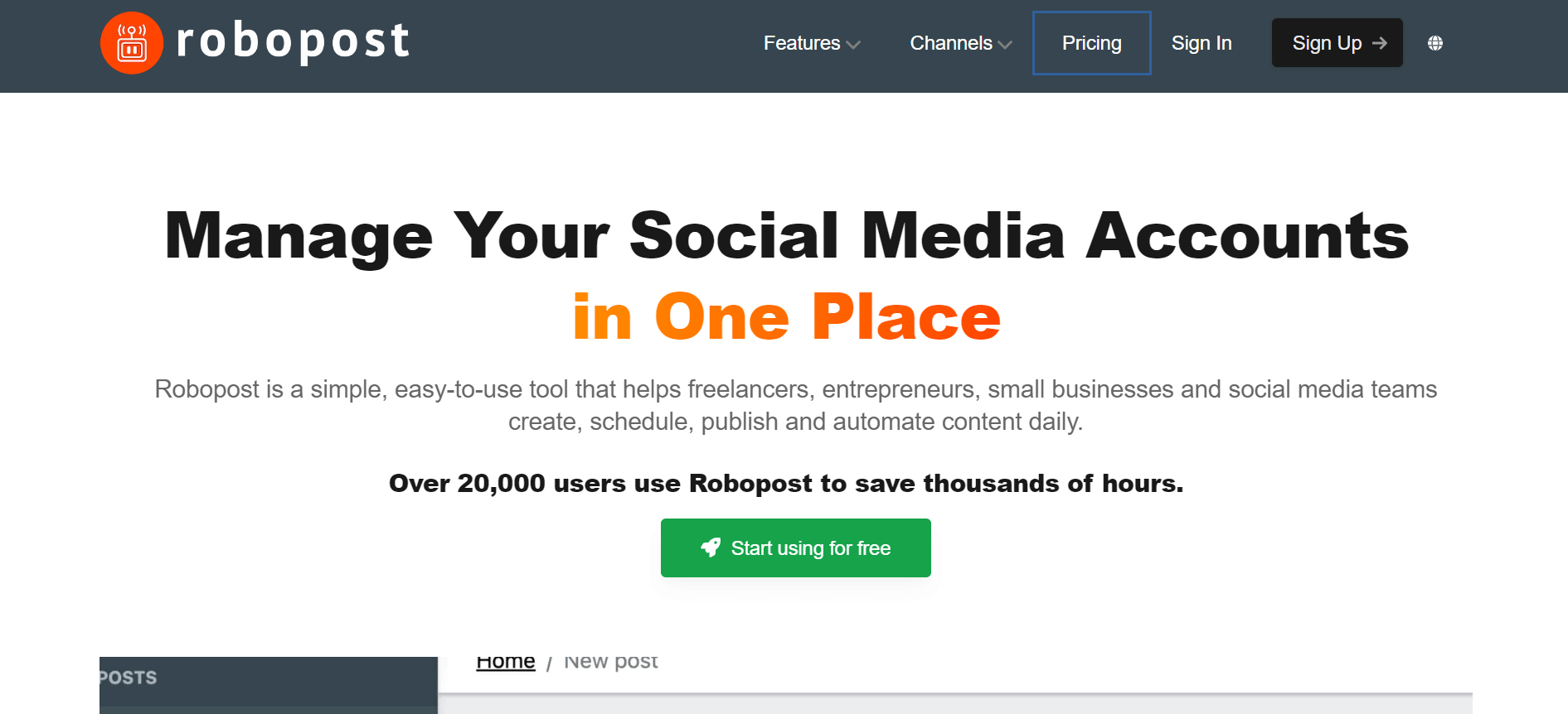 Robopost - AI-Powered Social Media Scheduler 