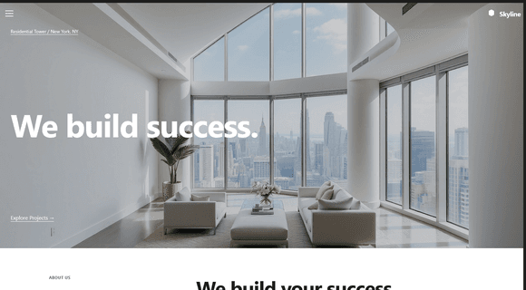 Construction website template