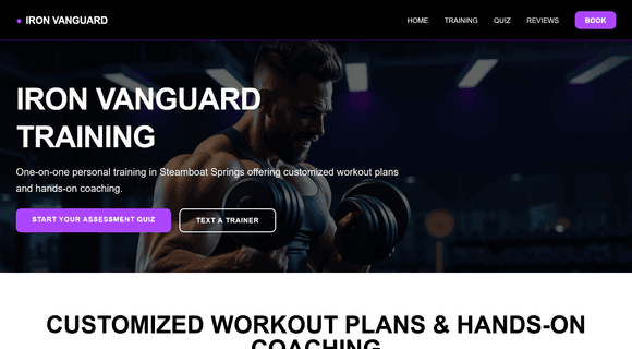 Personal trainer website template