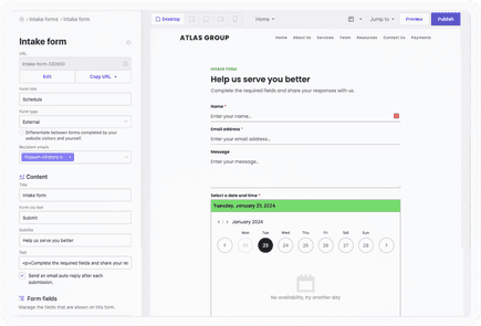 Client Intake Forms