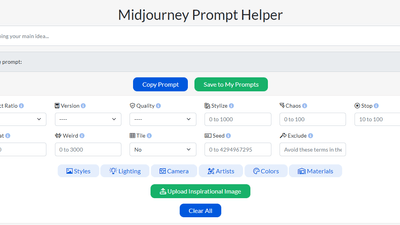 MidJourney Prompt Helper - Generate Sophisticated Prompts for More Accurate Images