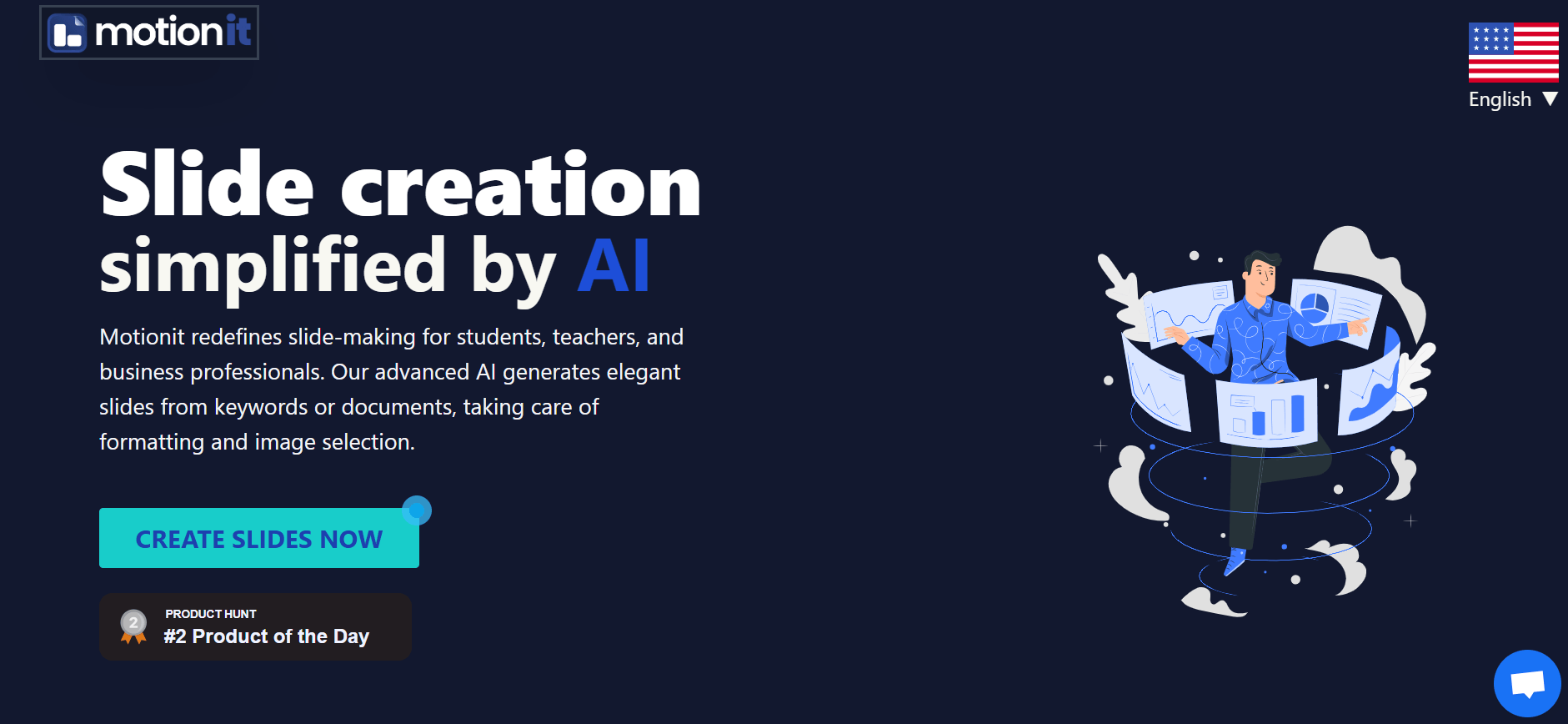 Motionit - Nail Your Next Pitch with Effortless AI-Powered Presentations