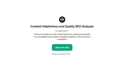 Content Helpfulness and Quality SEO Analyzer - for Top-Notch Content