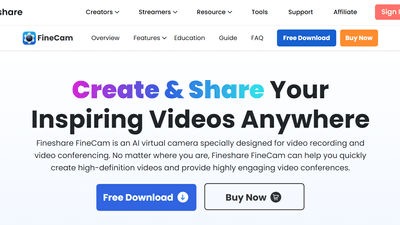 Fineshare FineCam - AI Virtual Camera to Help You Look Your Best on Video Calls 