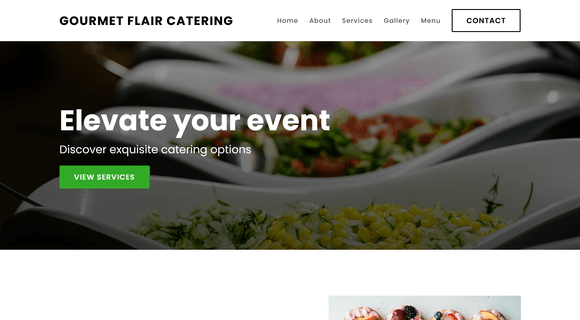 Catering company website