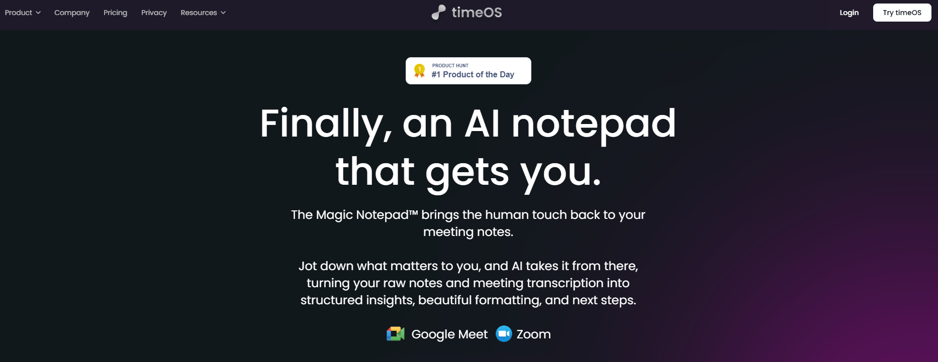 Magic Notepad by timeOS - Meeting Assistant for Capturing Notes Effortlessly