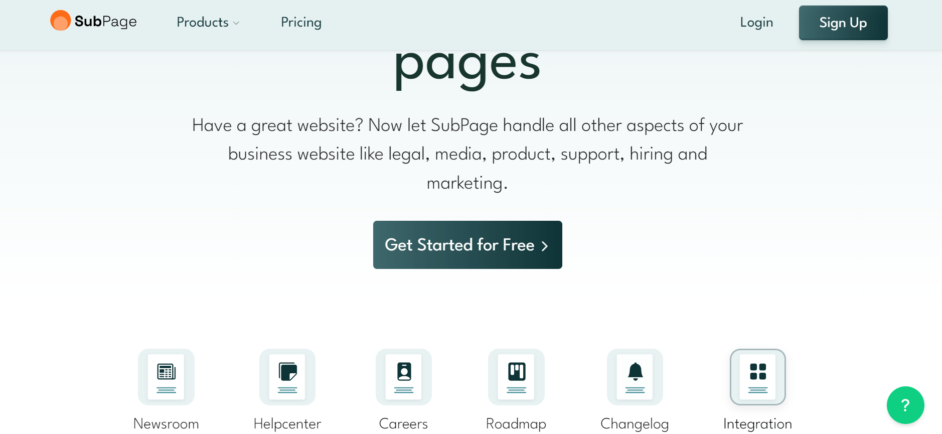 Subpage - No-Code Website Builder for Growing Your Business 