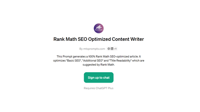Rank Math SEO Optimized Content Writer to Boost Your Visibility