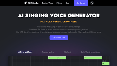 ACE Studio - Generate Custom Vocals in Seconds with AI