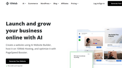 10Web - Create a Stunning Website for Your Online Business