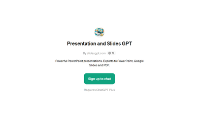Presentation and Slides GPT - Conveniently Create Stunning Decks