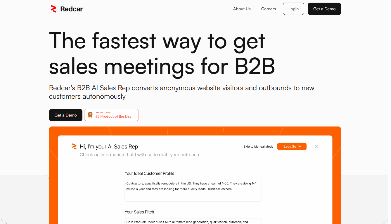 Redcar - The Fastest Way to Get B2B Sales Meetings