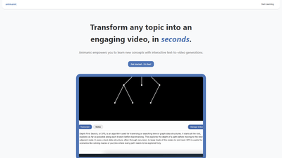 Animanic - Transform Text into Engaging Educational Videos Instantly