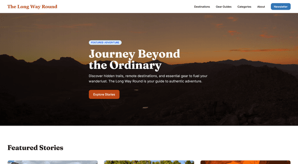 Travel blog template