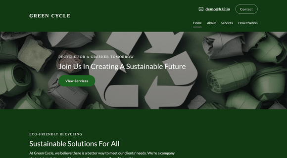 Recycling facility website