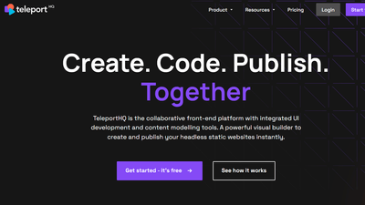 TeleportHQ - Collaborative Front-End Solution