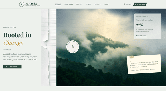 Sustainability blog templates & examples
