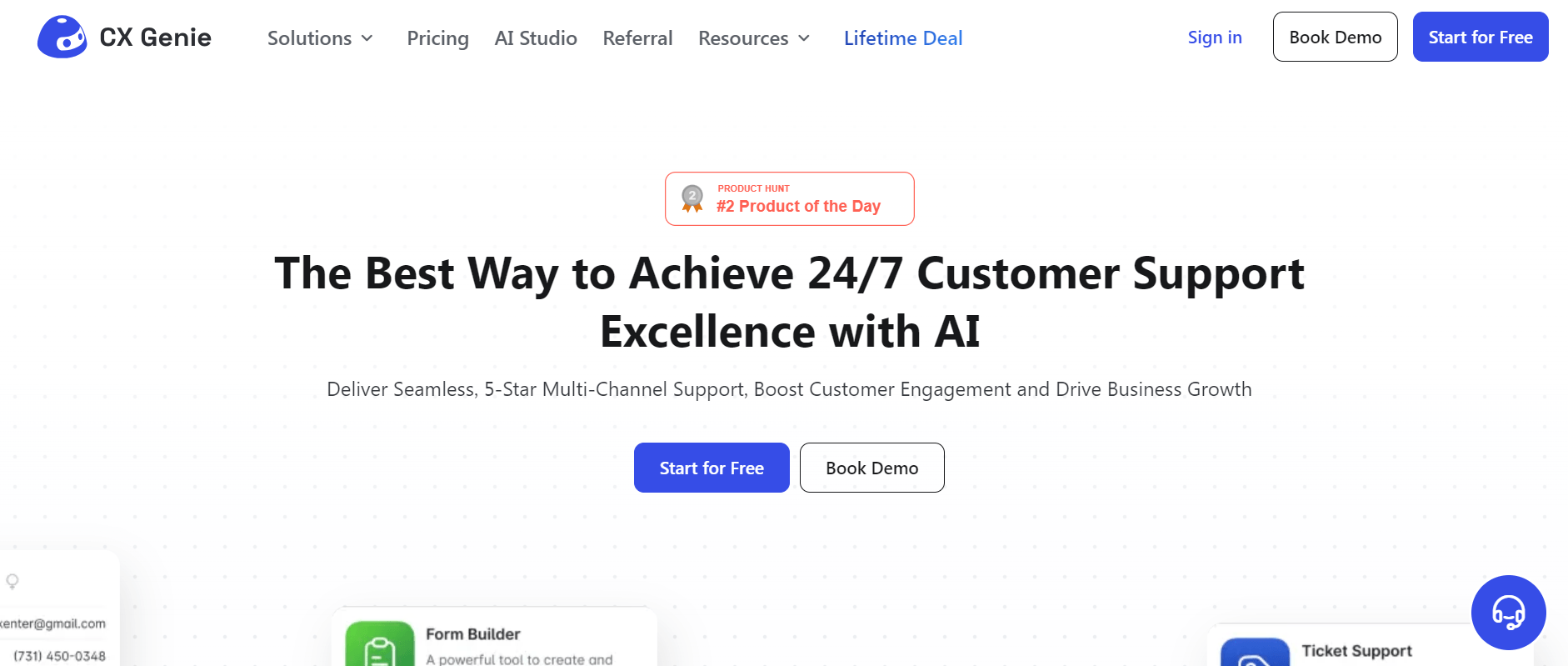 CX Genie - Achieve 24/7 Support Excellence with AI