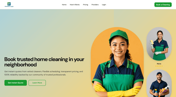 Cleaning service marketplace