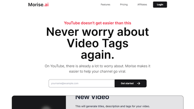 Morise.ai - AI Tool for All Your YouTube Needs 