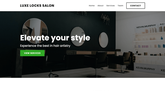 Hair salon website