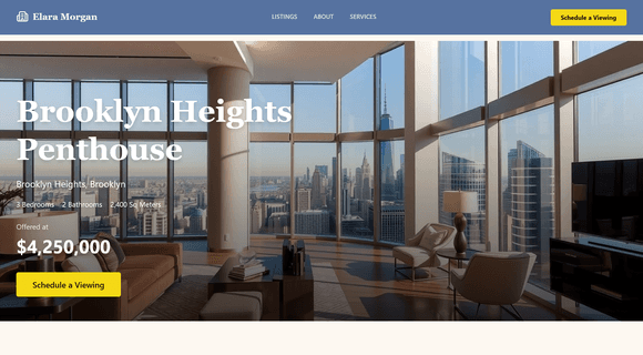 Real estate website template