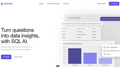 BlazeSQL - Your AI-Powered Data Analyst