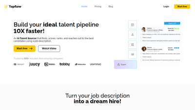 Tapflow – AI-Powered Talent Sourcing for Smarter Hiring