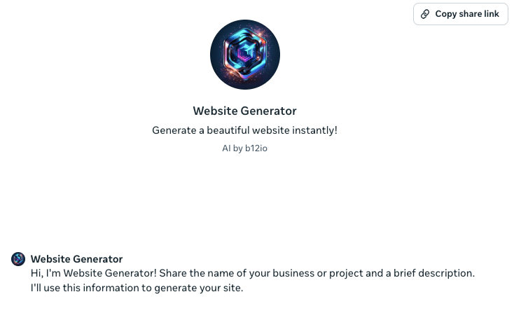 Website Generator Meta AI