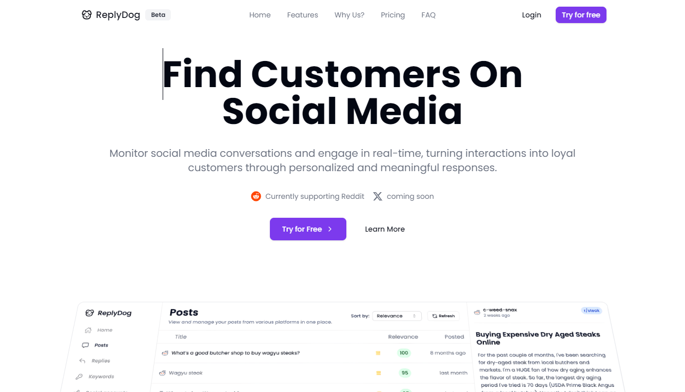  ReplyDog – Your Social Media Engagement Assistant