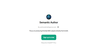 Semantic Author - Generate SEO-Optimized Articles