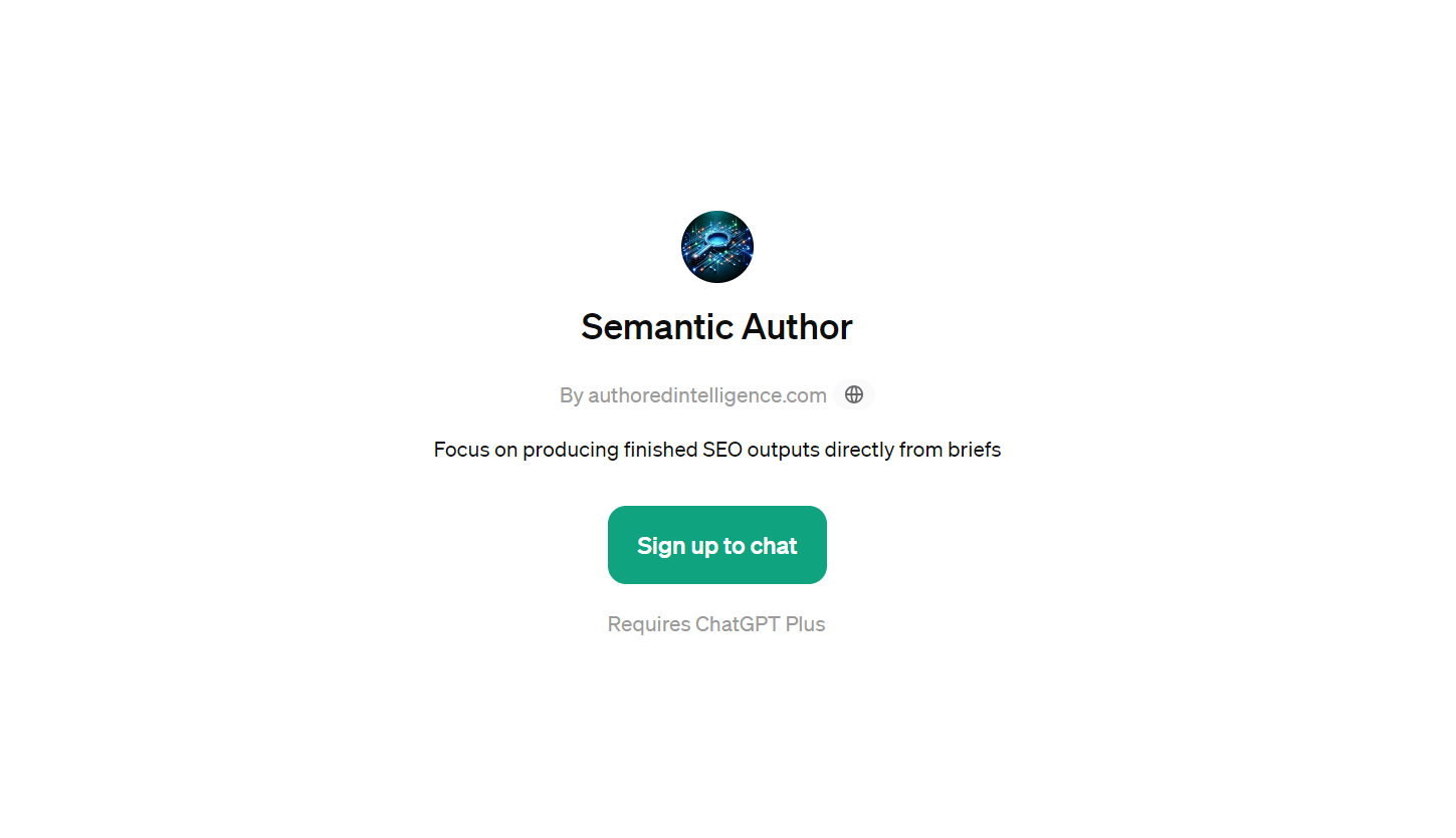 Semantic Author - Generate SEO-Optimized Articles