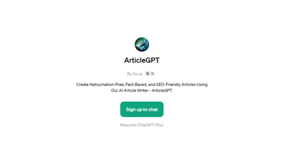 ArticleGPT - Create Hallucination-Free, SEO-Friendly Articles