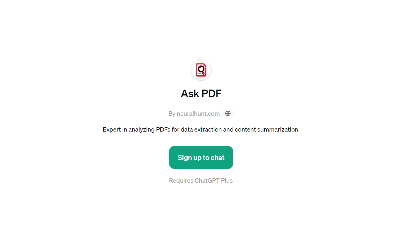 Ask PDF - Extract Data from Your PDFs