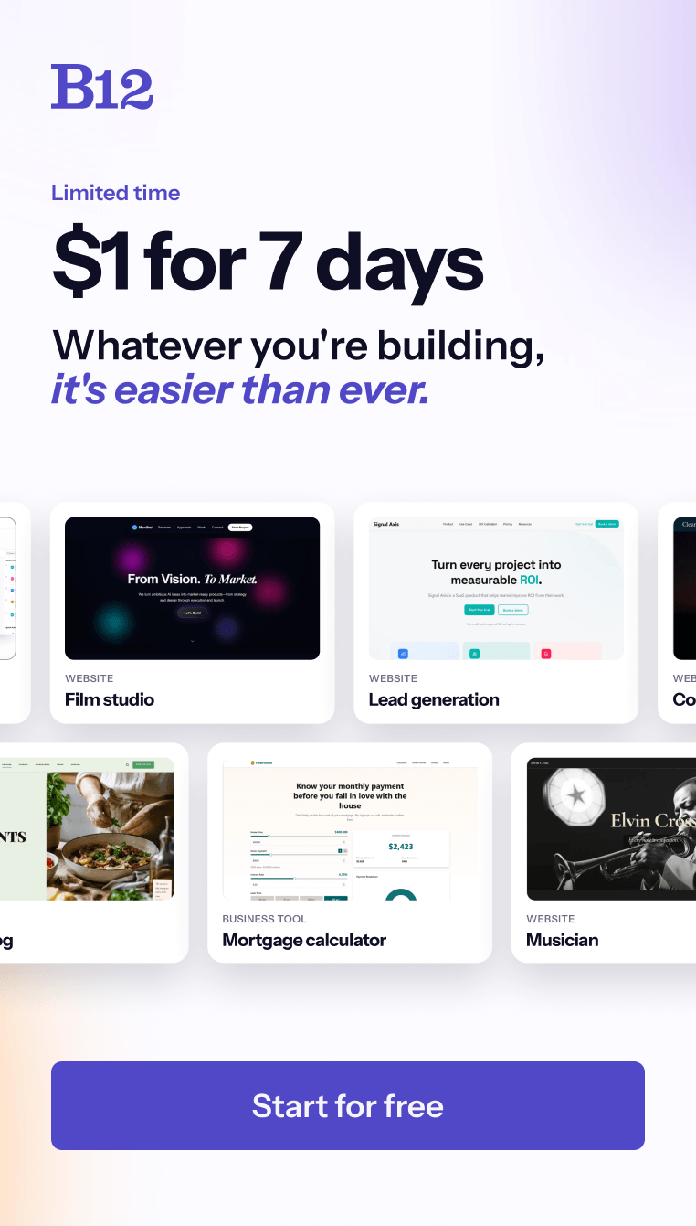 Launch an AI website for $1/month